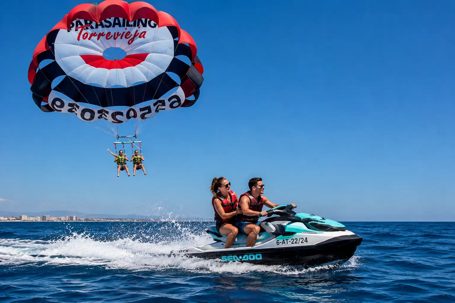 Oferta Parasailing y Moto Torrevieja